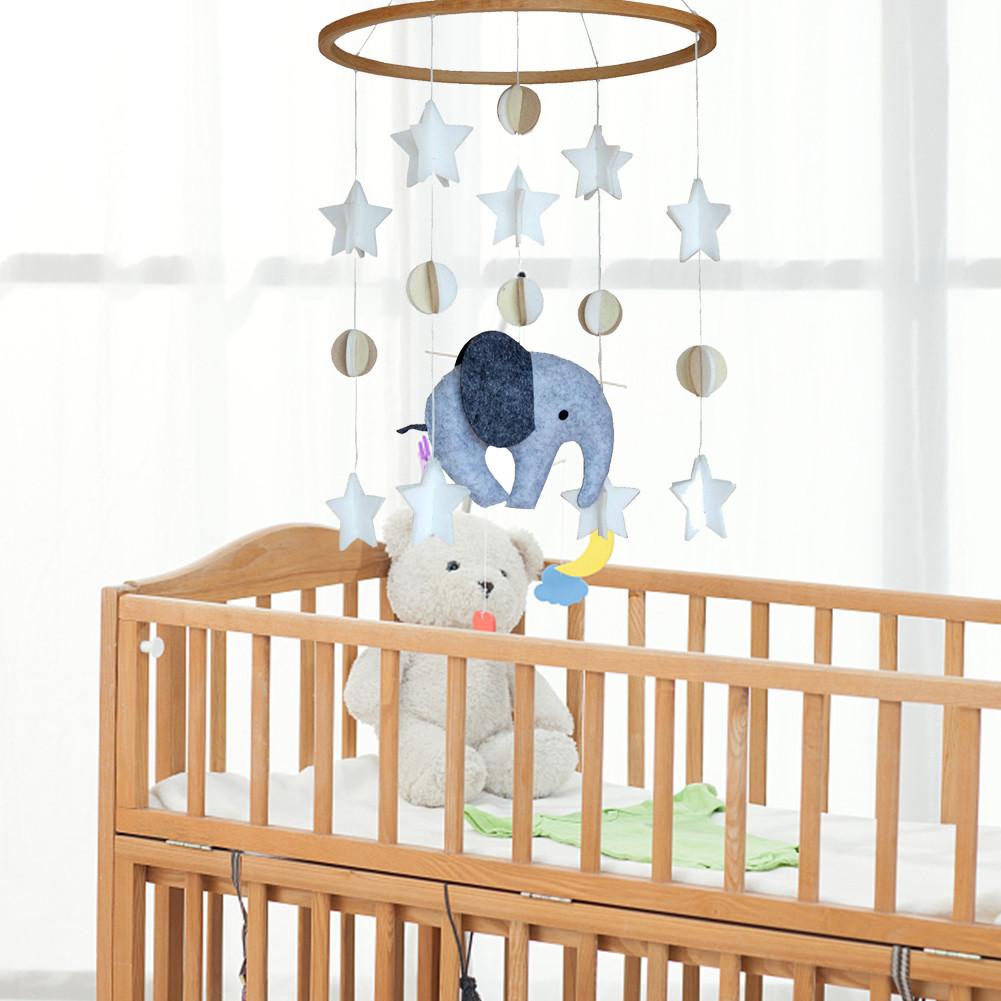 22X9.5 Inch Baby Crib Mobile Met Olifant Bed Wind-Bell Nursery Decor Plafond Decoraties Baby Shower