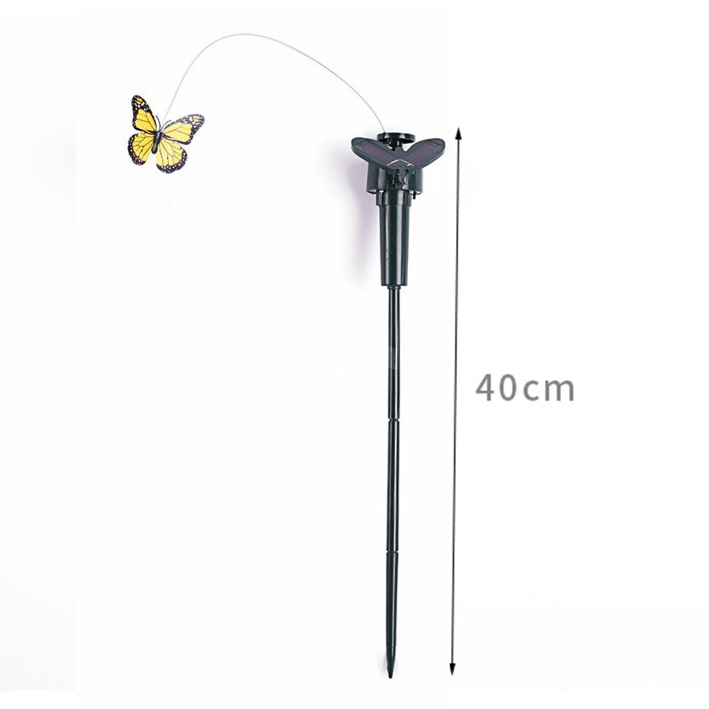 Solar Powered Artificial Flying Butterfly Hummingbird Lawn Stake Yard Art Ornament Outdoor Garden Simulation Decoration