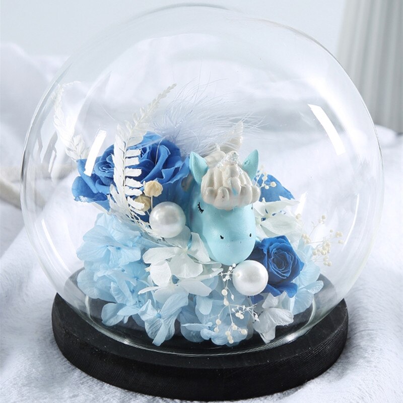 Black Base Diameter=10cm Round Glass Dome VaseHome Decoration Glass Dome Friend Wedding Decoration