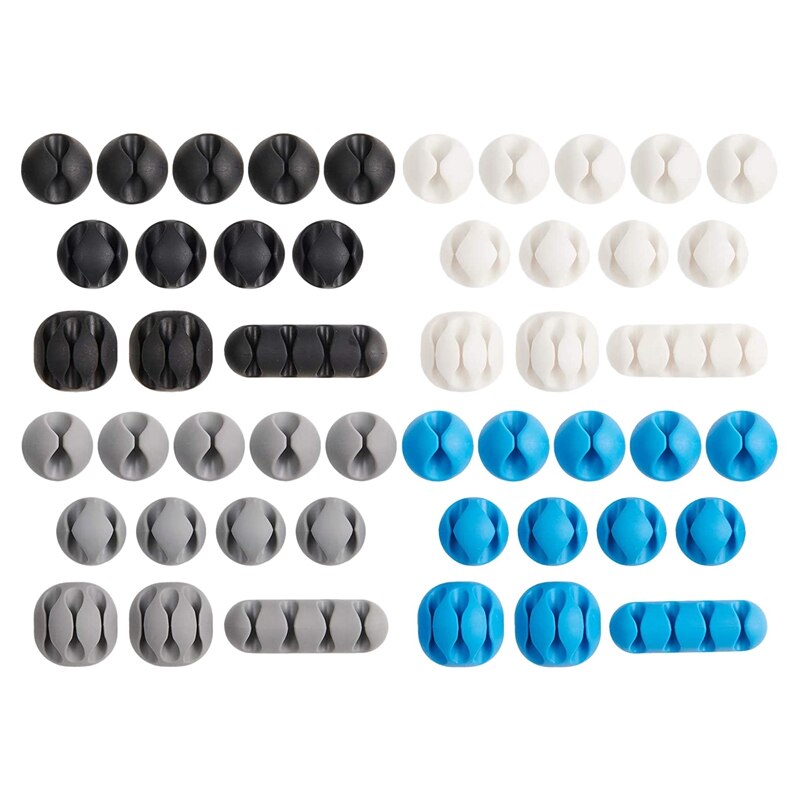 100 stuks kabelbinders, zelfklevend, kabelmanagement bureau