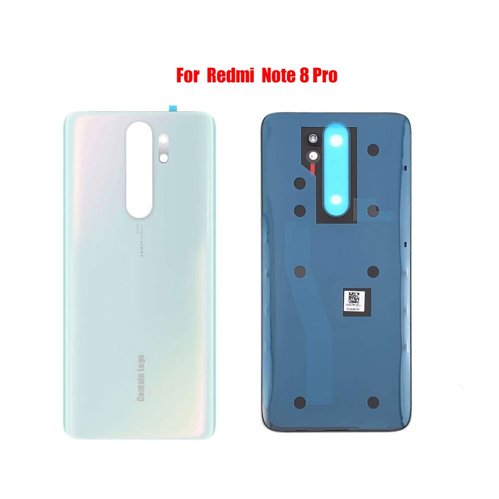Pour Xiaomi Redmi Note 8 Pro couvercle de batterie panneau arrière en verre boîtier de porte arrière remplacer pour Redmi Note 8 couvercle de batterie arrière