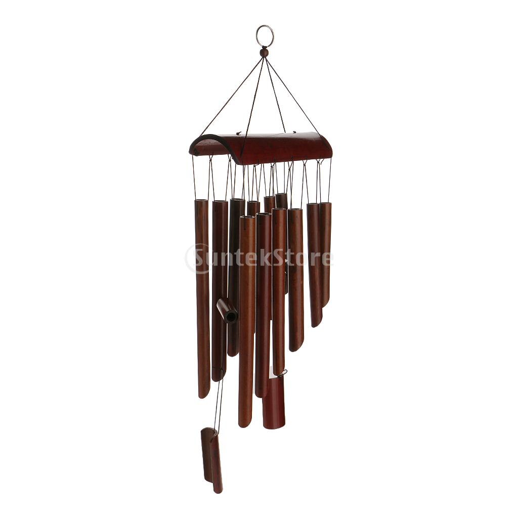MagiDeal Große Bambus Windspiele Handy, Mobiltelefon Windchime Kirche Glocke Hängen Dekoration Wohnkultur Handwerk Feng Shui Ornament