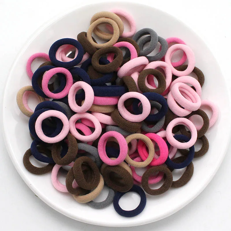 100/500pcs Colorful Nylon Elastic Hair Bands for Women Nylon Scrunchie TiesRubber Band Elastic Hair Band Girl Hair Accessories: L / army green