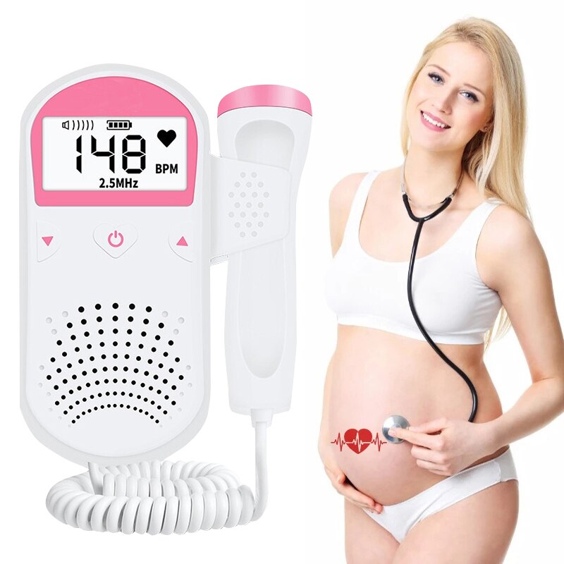 Dispositivo de monitoreo Fetal de sonido cardíaco para mujeres embarazadas, Monitor de ritmo cardíaco Fetal para escuchar a mujeres embarazadas