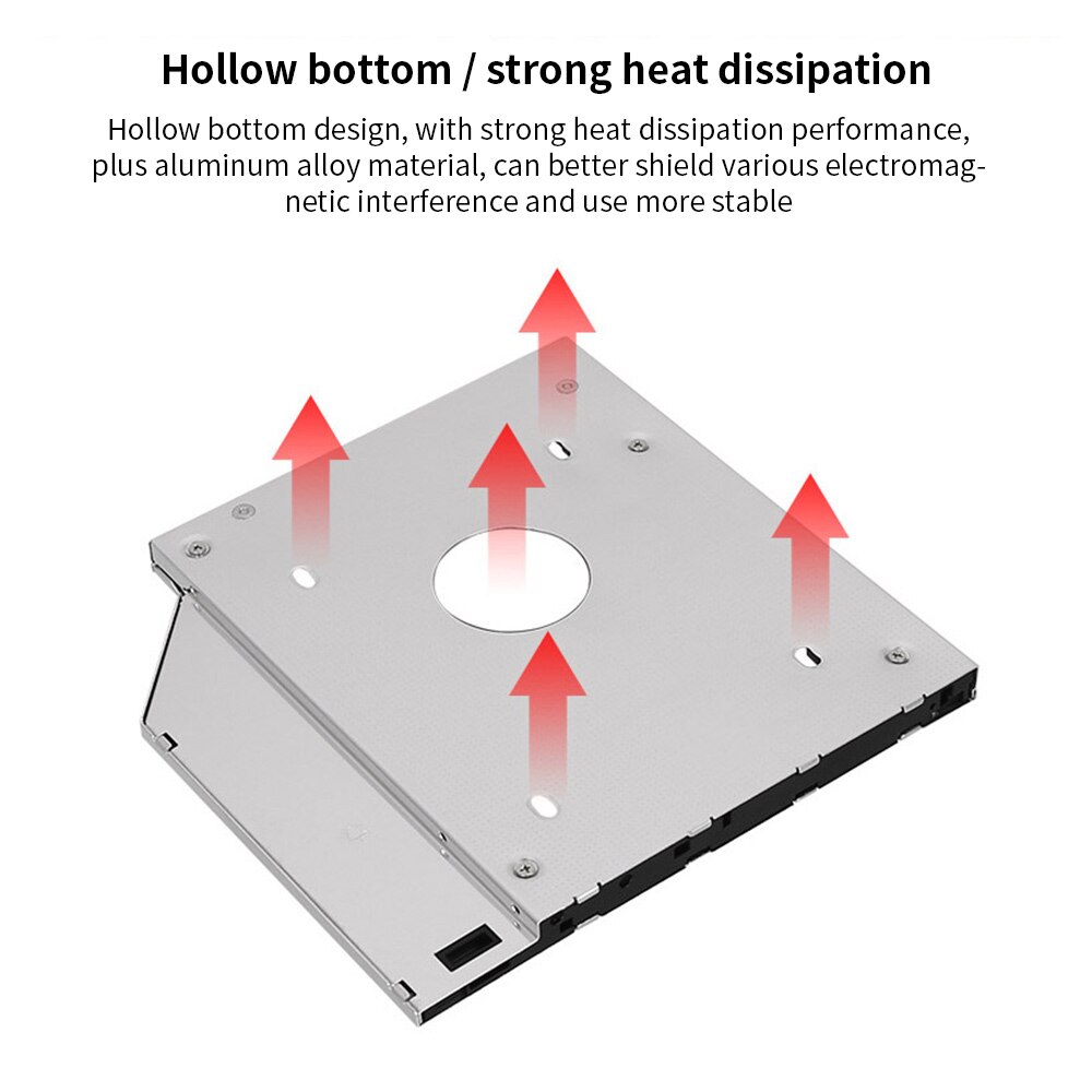 Sata 3.0 Harde Schijf Driver Adapter Hdd Ssd Houder Beugel Aluminium-Magnesium Legering Harde Schijf Optische Bay