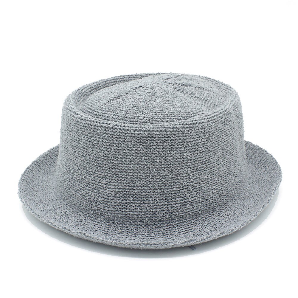 Luckylianji femmes hommes couleur unie vintage été chapeau pork pie plage vacances décontracté voyage casquette