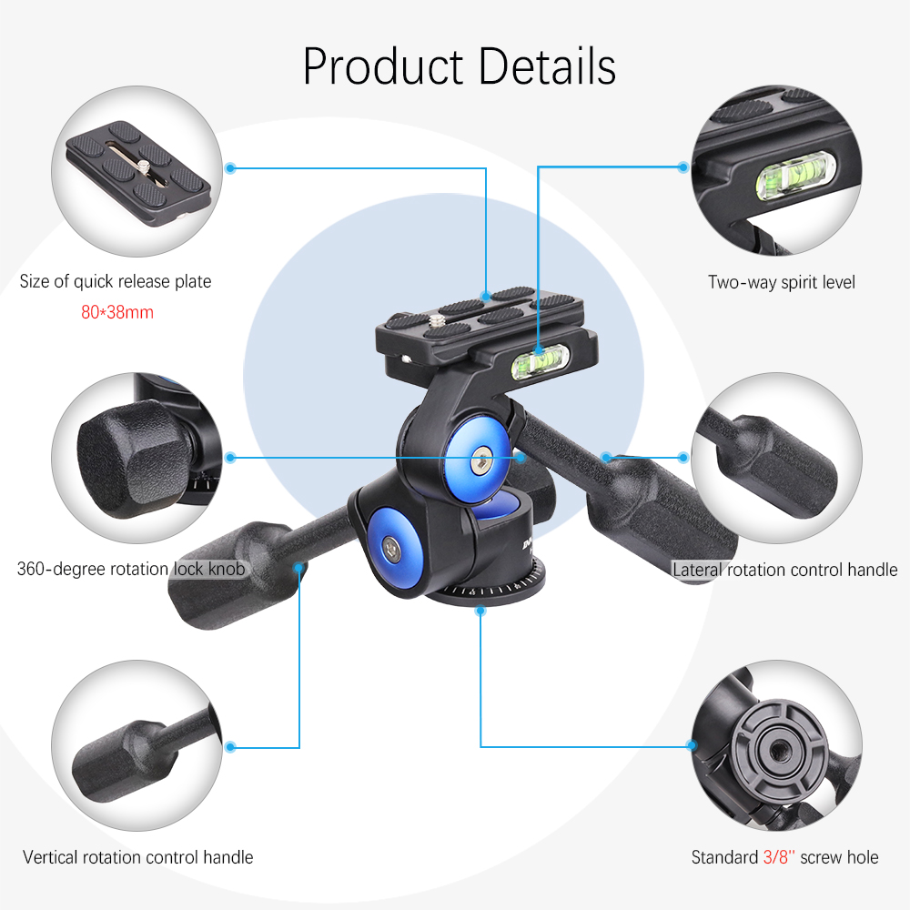 Innorel H40 Camera Statief Hoofd Driedimensionale Panoramisch Balhoofd Handvat Aanpassing Max Belasting 10Kg