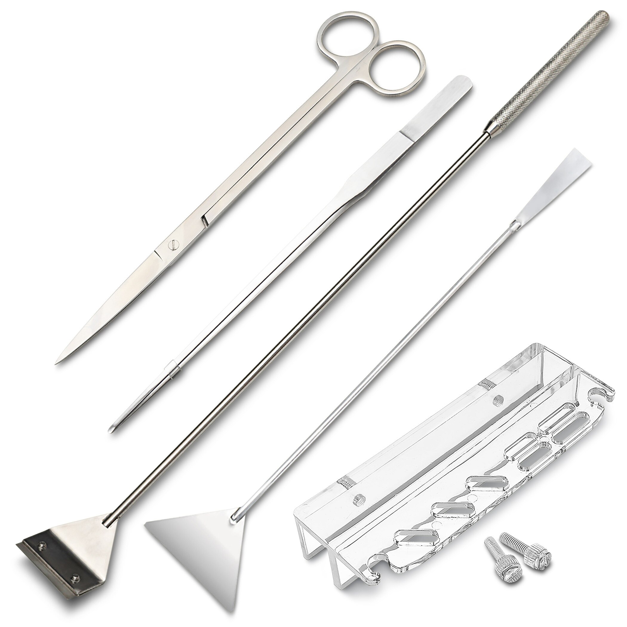 Aquarium Algae Plants Grass Cleaning Tools SET Fish Tank Cleaning Kits: 5in1 Straight Set