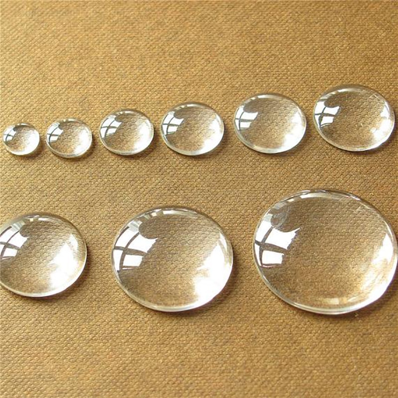 10Pcs Clear Glas Ronde Cabochons Transparante Koepel Voor Sieraden Maken Diy Bevindingen 8 Mm 10 Mm 12 Mm 14mm 16 Mm 18 Mm 20 Mm 25 Mm 30 Mm