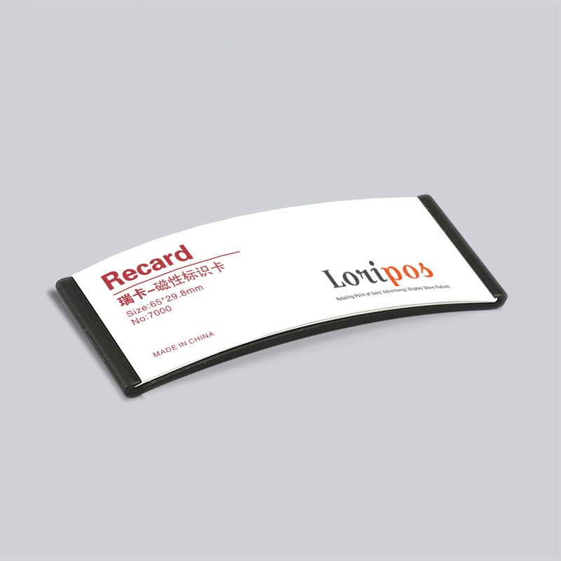 Plastic Colorful Reusable Pin Employee Name Badges Holder 65*30mm: black