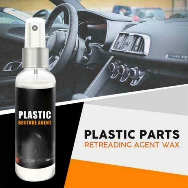 30ml Plastic Parts Retreading Agent Wax Instrument Panel Auto Interior Plastic Renovated Coating Car Light Cleaner Maintenance