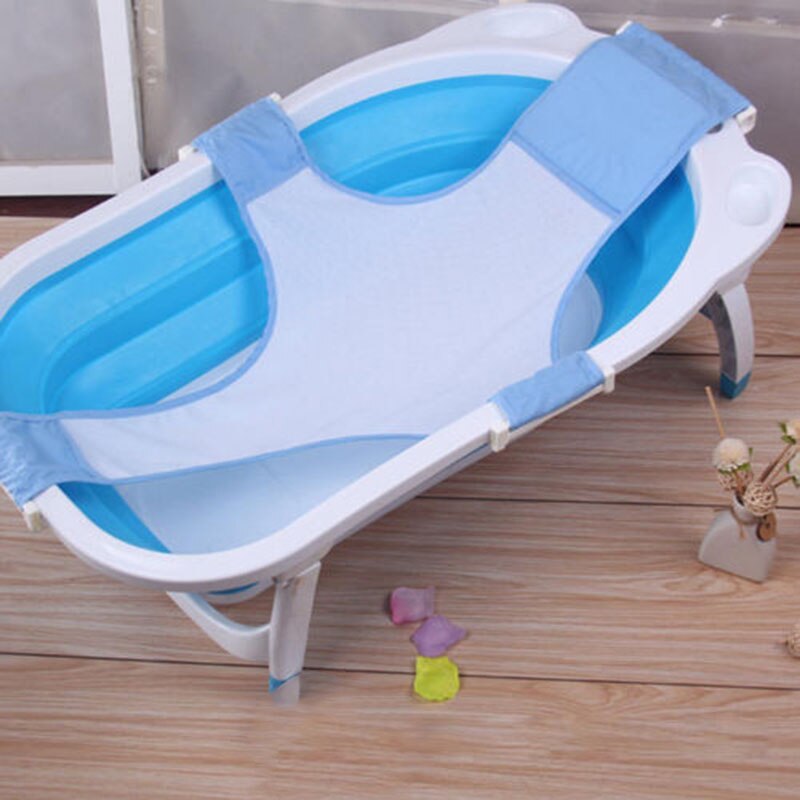 Adjustable Baby Bathtub Sling Foldable Baby Bath Tub Pad Portable Baby Bath Tub Accessories Cross Non-Slip Safety Sling YP05s