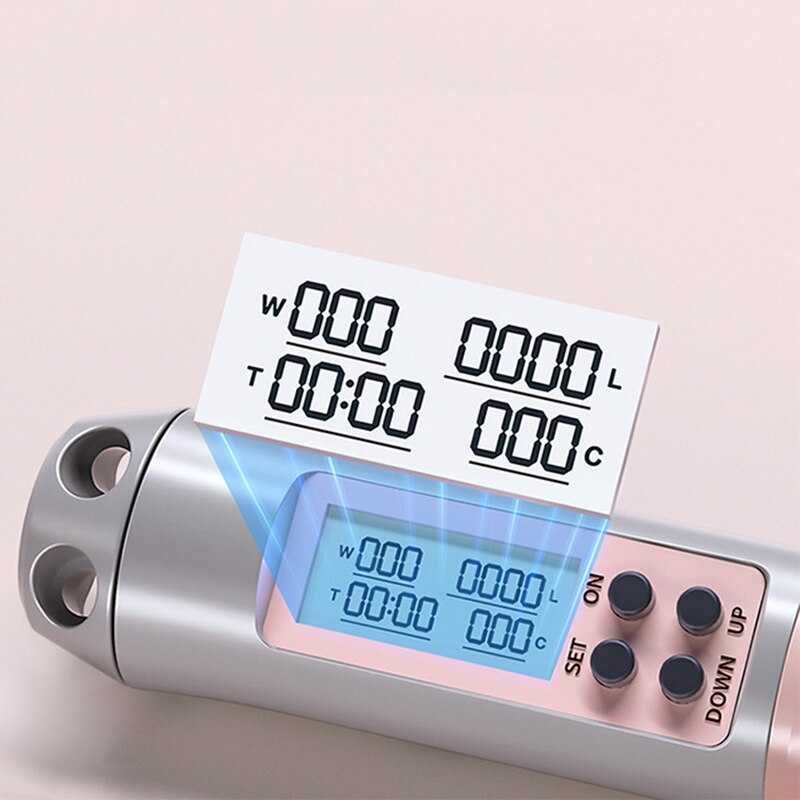 Cuerda de saltar electrónica con contador de velocidad, comba inalámbrica, Mango antideslizante ajustable para entrenamiento, salto, entrenamiento para ejercicio