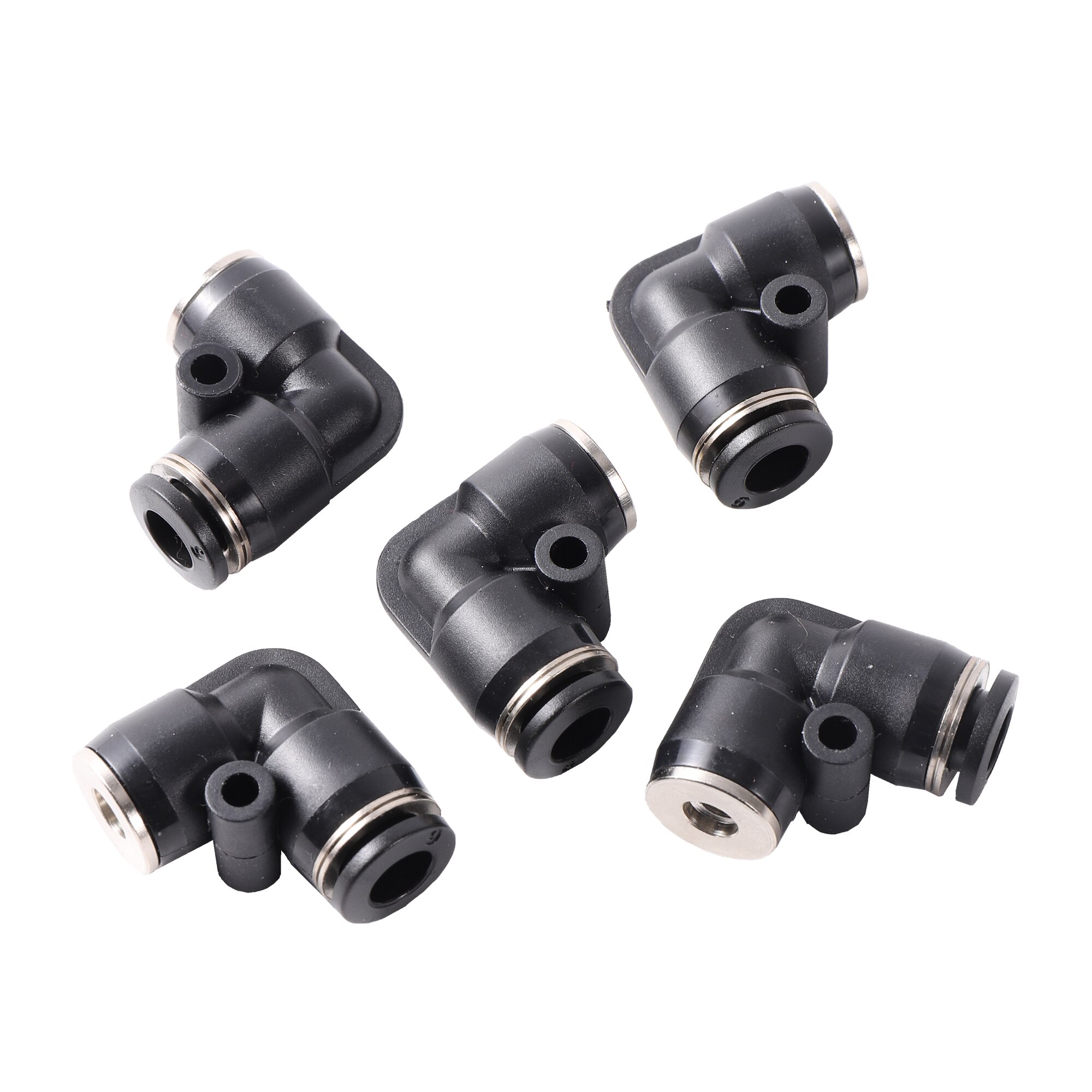 Garden irrigation Quick Couplings 3/16" Thread To 6mm Elbow Slip Lock fast Connector Cooling Fogger Pneumatic Pipe Fitting 3 Pcs