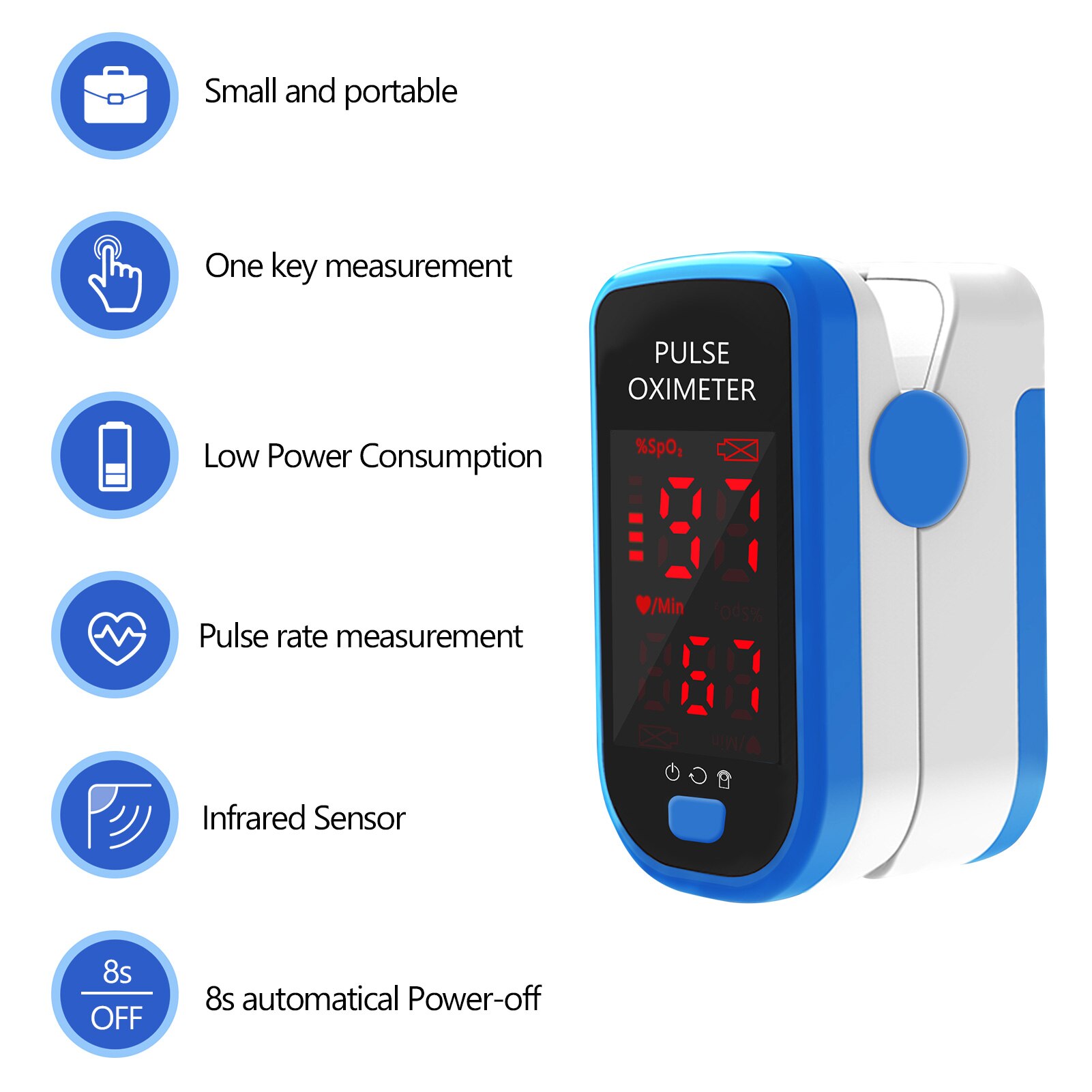 neue Blut Sauerstoff Monitor Finger-pulsoximeter Sauerstoff Sättigung Monitor ohne Batterie innerhalb von 24 stunden