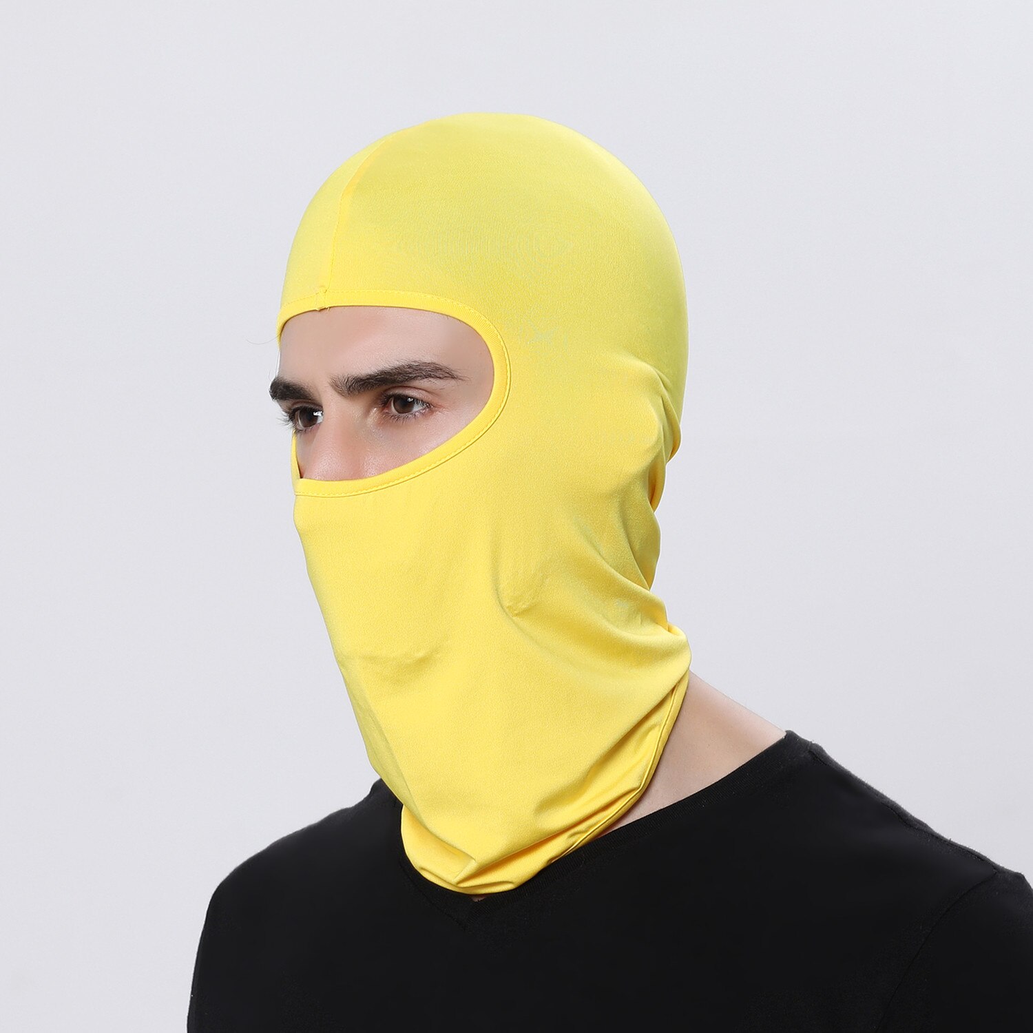 Motorcycle Face Mask Cycling Balaclava Full Cover Face Mask Hat Balaclava lycra Ski Neck Summer Sun Ultra UV Protection Thin: yellow