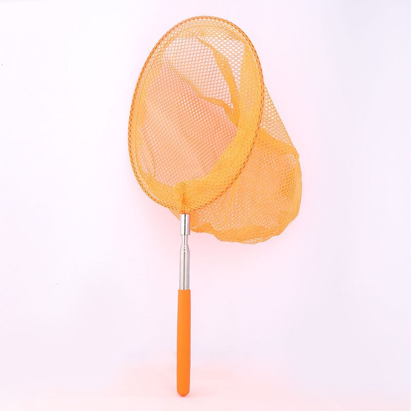 freundlicher Edelstahl Teleskop Fischnetz draussen Wasser Spielzeug Erfassen Schmetterling Insekt Netz freundlicher Erweiterbar Fischnetz: Orange