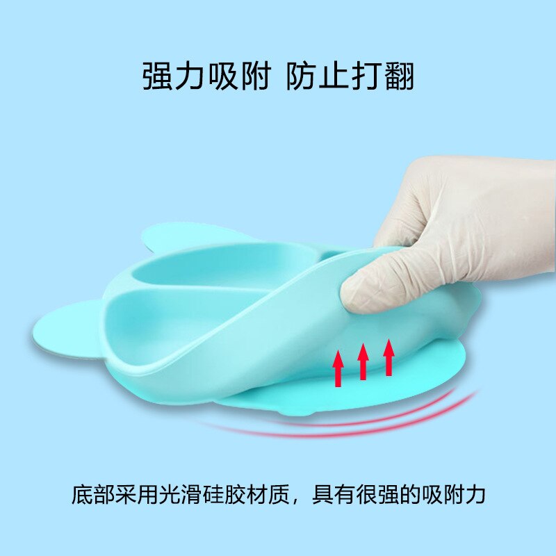 Siliconen kinderkom babykom baby siliconen bord babygerechten voedende kinderen babyborden