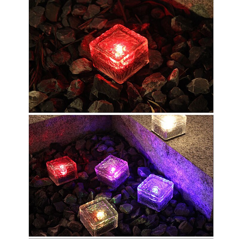 Crystal Led Solar Light Cube Led Outdoor Lamp Tuin Waterdicht Lichten Ondergrondse Muur Ingebed Verlichting Stappen Tough Case Belasting