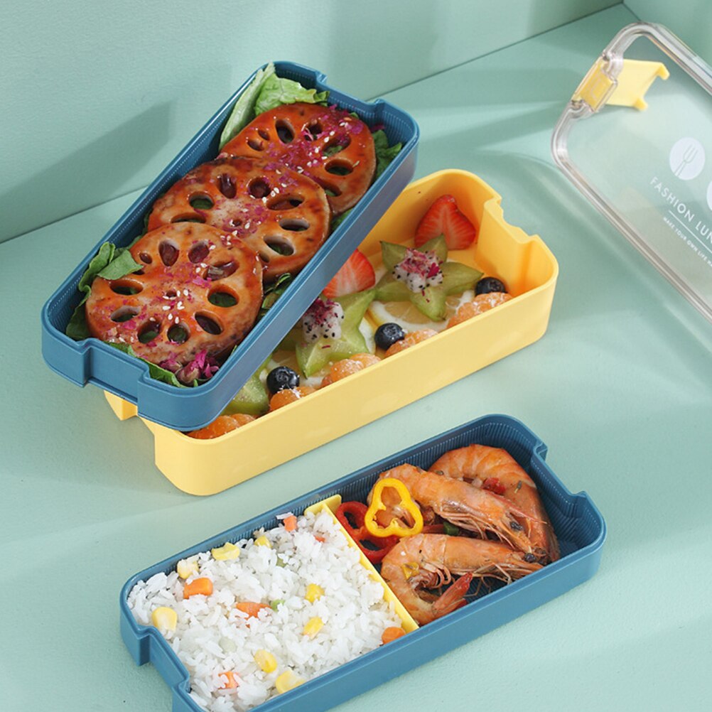 1 Set Magnetron Eenvoudige Voedsel Container Lunchbox Voedsel Box Bento Box Servies Voedsel Opslag Container Voor School Home Office