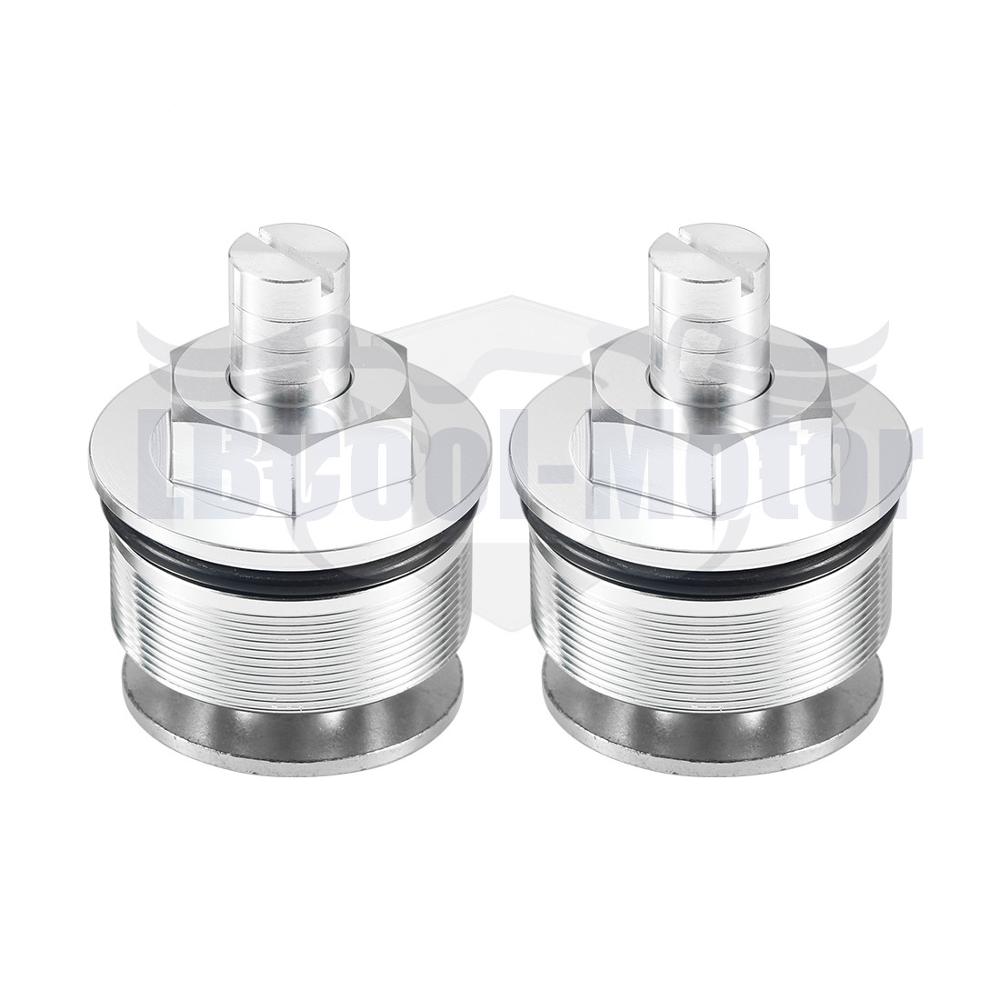 Vorspannung Gabel Kappe Für Honda NT650 Bros 650 XL700V Transalp 700 41mm Hexagon Einstellen Gabel Bolzen: Silber-