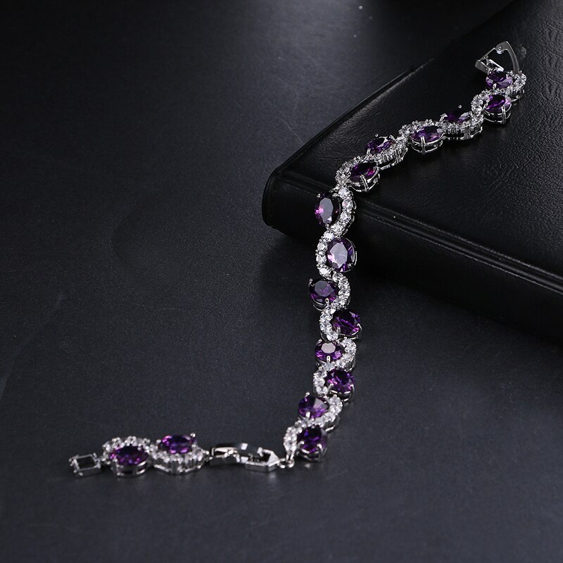 Emmaya Mode Paars Zirkoon Armbanden Mode Bruiloft Sieraden Voor Vrouwen