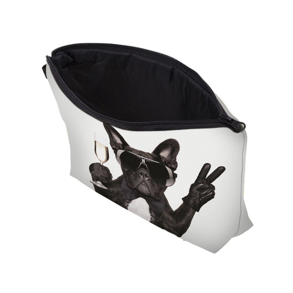 Deanfun Cosmetische Zakken 3D Gedrukt Pug Wit Polyester Necessaries voor Vrouwen Travelling Opslag Make 50905