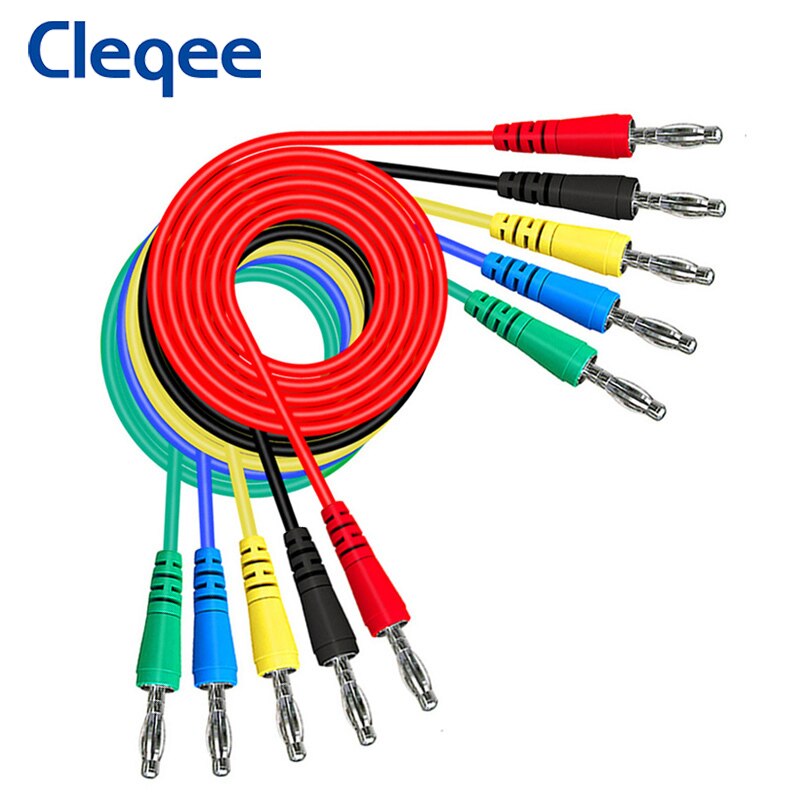 Cleqee P1043 1M 5 farbe Doppel 4mm Bananen stecker... – Grandado