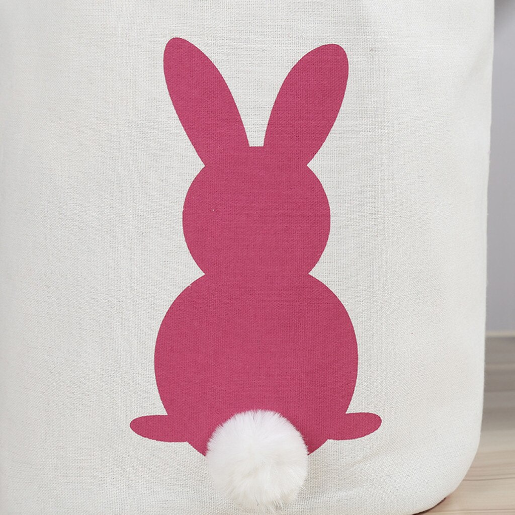 Pasen Ei Mand Konijn Bunny Gedrukt Canvas Carry Eieren Candy Bag Mar16