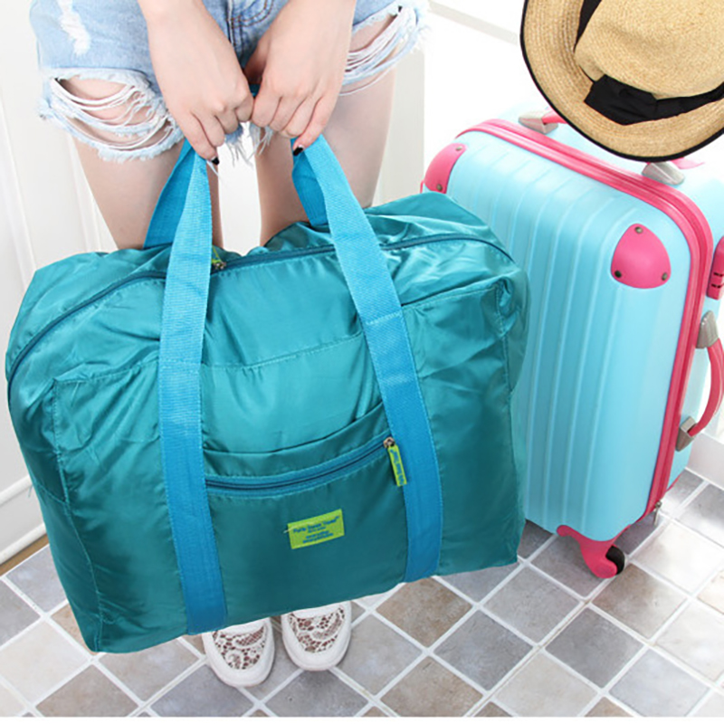 Nylon Foldable Travel Bag Large Capacity Hand Luggage Storage Bags WaterProof Business Travel Bags Outdoor Daily Handbags