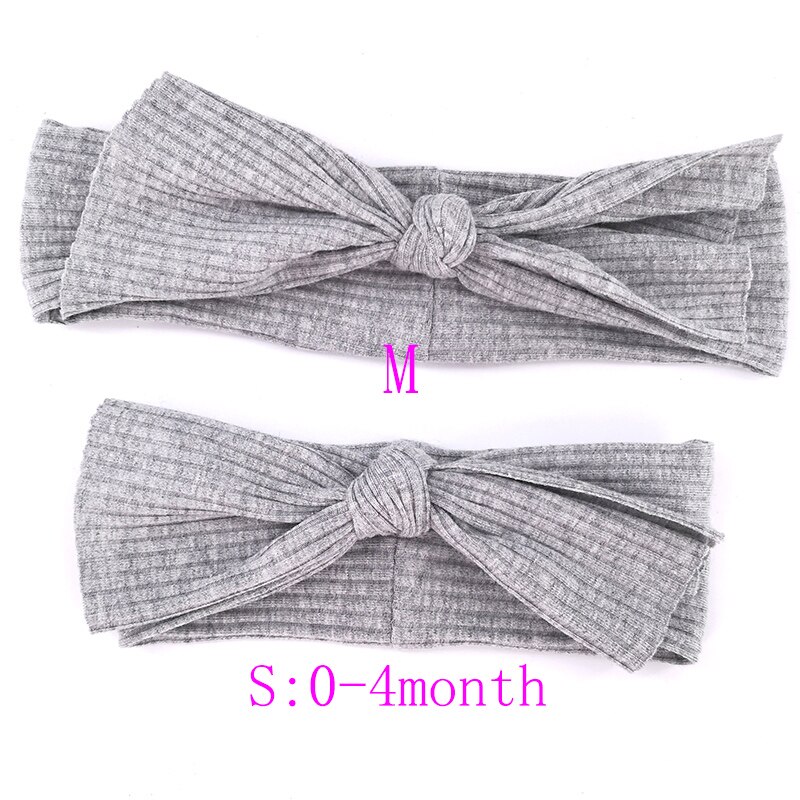 Bandeaux en coton côtelé pour -né garçon et fille, couvre-chef à nœud papillon, doux et extensible, accessoires pour cheveux