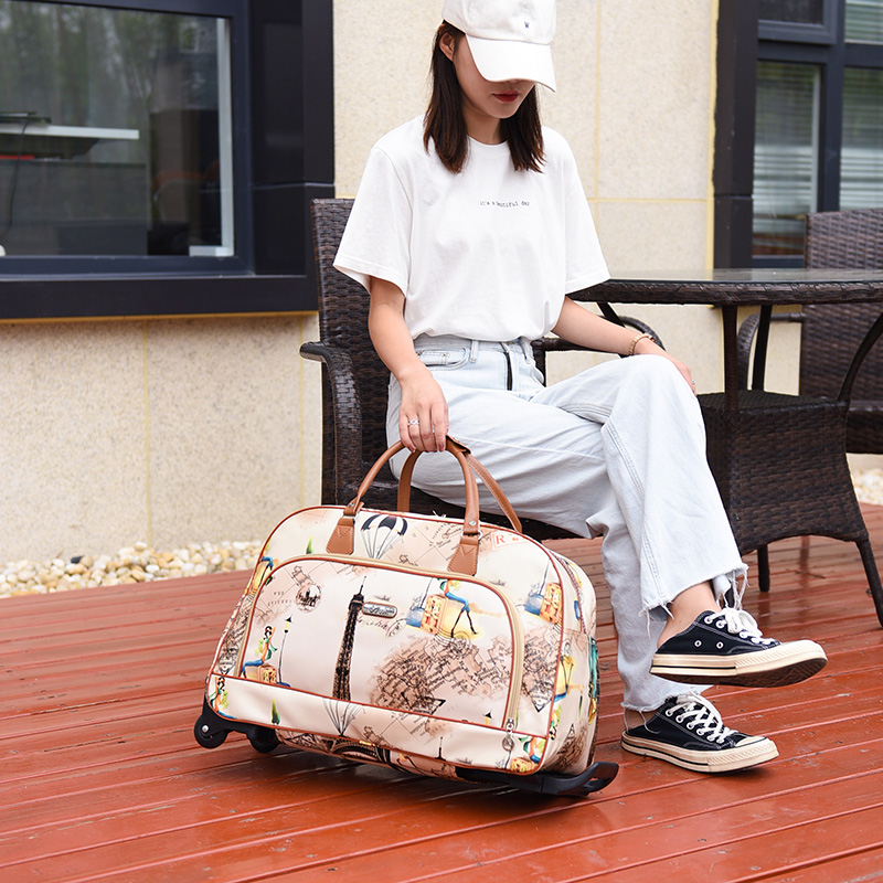 Grote Capaciteit Dames Koffer Trolley Tassen Wieltas Oxford Waterdichte Rollende Bagage Reistas Met Wielen