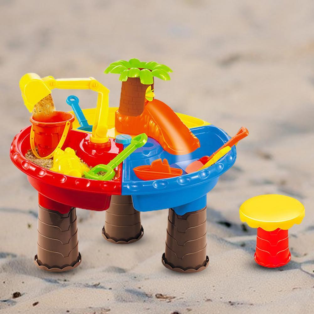 1 Set Innovatieve Glad Oppervlak Multi-Raster Spelen Tafel Speelgoed Strand Zand Tafel Draagbare Vakmanschap