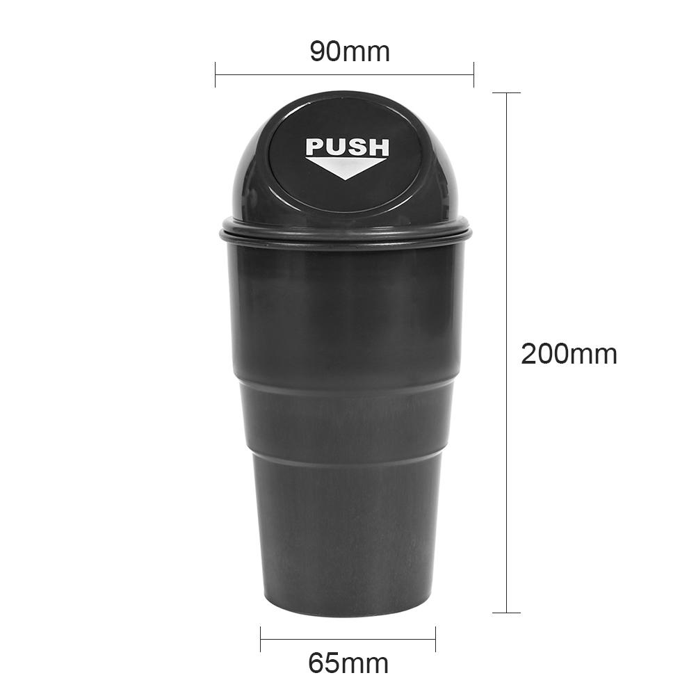 Auto Vuilnisbak Auto Mini Prullenbak Houder Auto Interieur Styling Accessoire Lente Cover Mooi En Nuttig: Black