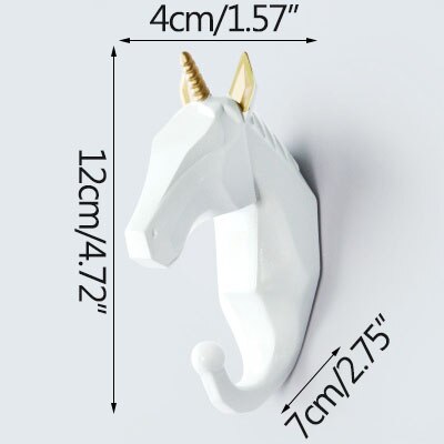 Dier Haak Sleutels Houder Muur Home Jas Hoed Rack Opknoping Herten Hoofd Jas Haak Nordic Creatieve Decoratieve Haak: 7