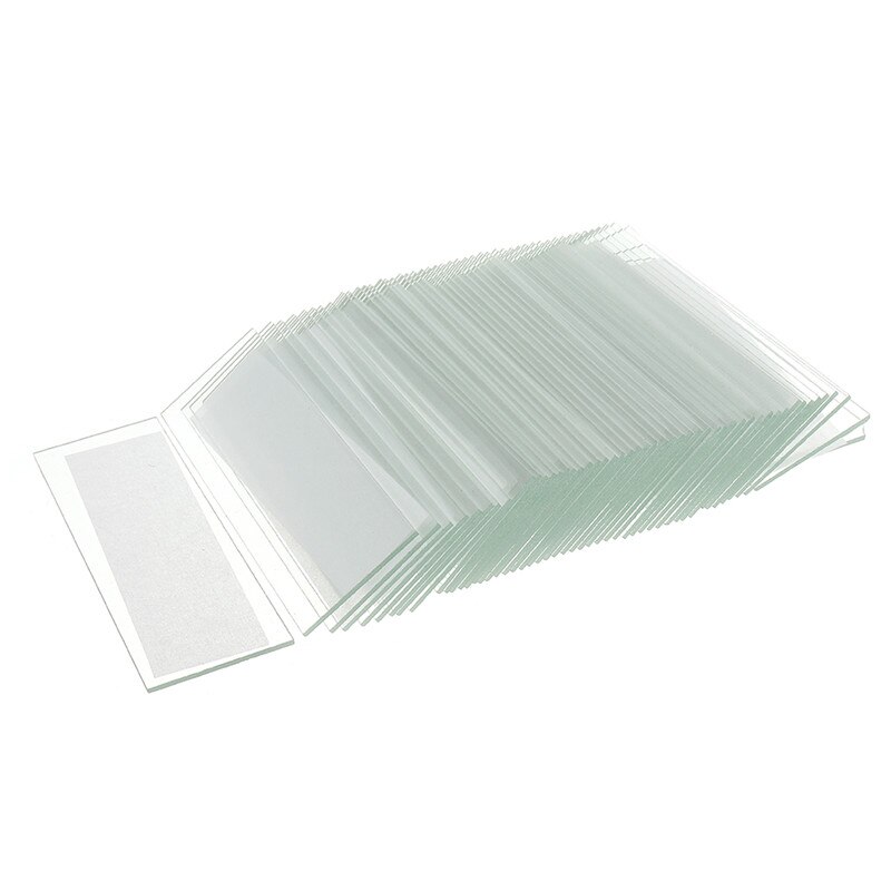 50pcs Glass Slide Plate Panel Ground Edge Microscope Biology Experiment Glass Sheets Thickness 1mm-1.2mm 25.4x76.2mm