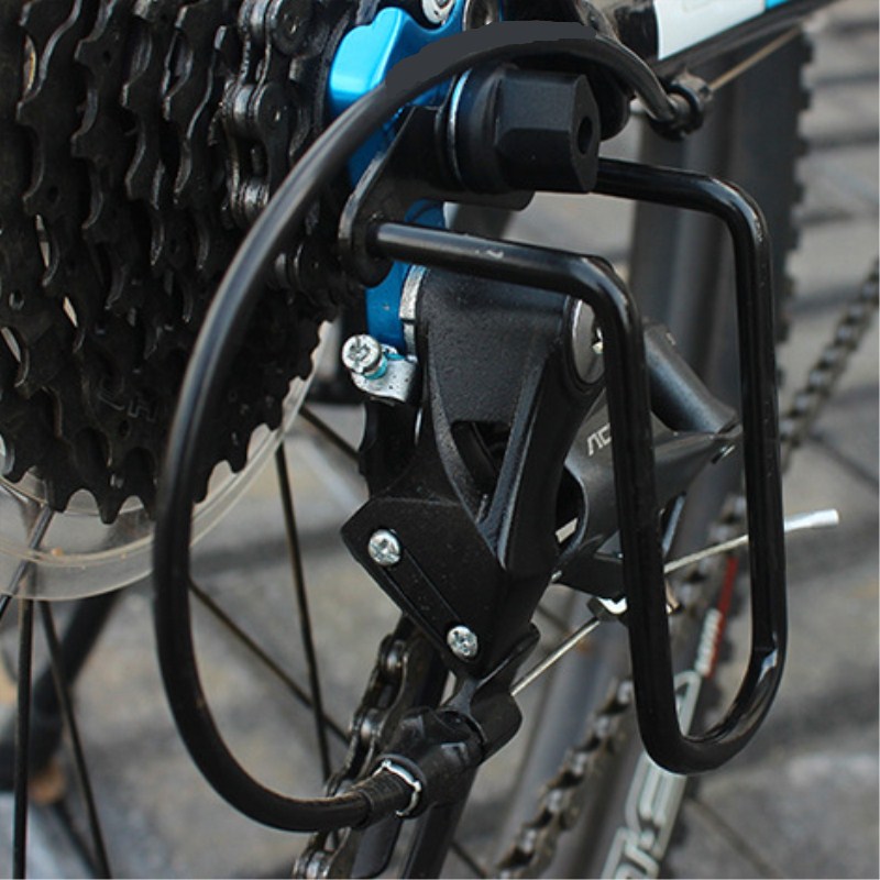 1 Uds. De bicicleta de montaña negra de acero ajustable, cadena de cambio de marchas, Protector de seguridad para bicicletas de montaña, accesorios para ciclismo al aire libre