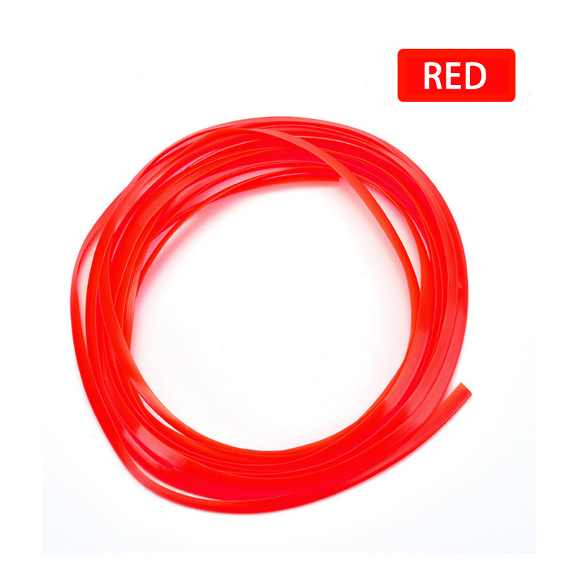 Universell bil styling interiør utvendig dekor stripe dashbord dør kant tape molding trim protector ripe solid farge: Rød