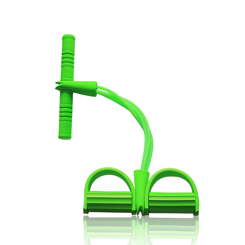 Motståndsband latex pedal motionär spänningsrep hem fitness utomhus multifunktionell spänningsrep fitness yoga: Grön