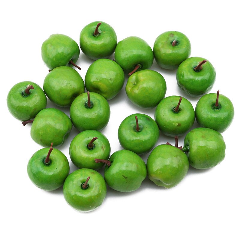 20 Teile/satz Miniatur Obst Küche Künstliche Gefälschte Birne Apfel Erdbeere Heimat Dekor Küche Spielzeug Für Mädchen: Apfel