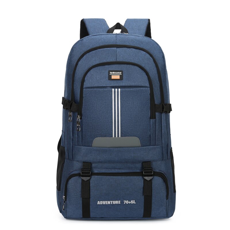 Mochila masculina de grande capacidade mochila para acampamento e montanhismo casal lazer ao ar livre esportes mochila adolescente: Azul