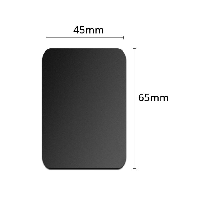 5pcs/lot Magnetic Metal Plate For Car Phone Holder Universal Iron Sheet Disk Sticker Mount Mobile Cellphone Magnet Stand: 1PCS Black 45x65