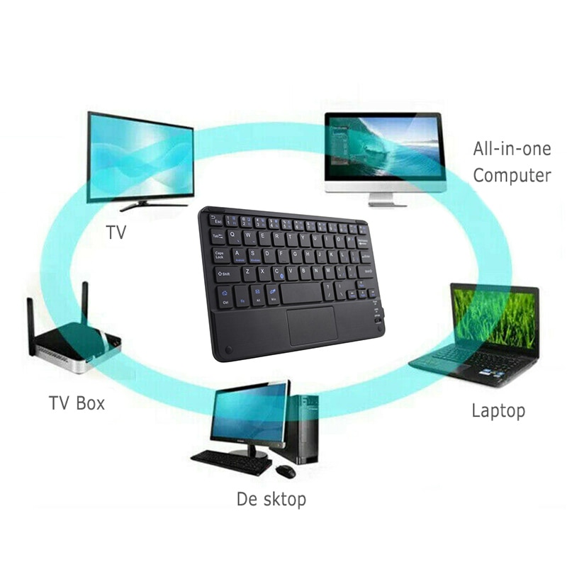 Touchscreen Bluetooth 3.0 Wireless Keyboard Voor Android Windows Systeem Tablet Laptop Met Touchpad Toetsenbord