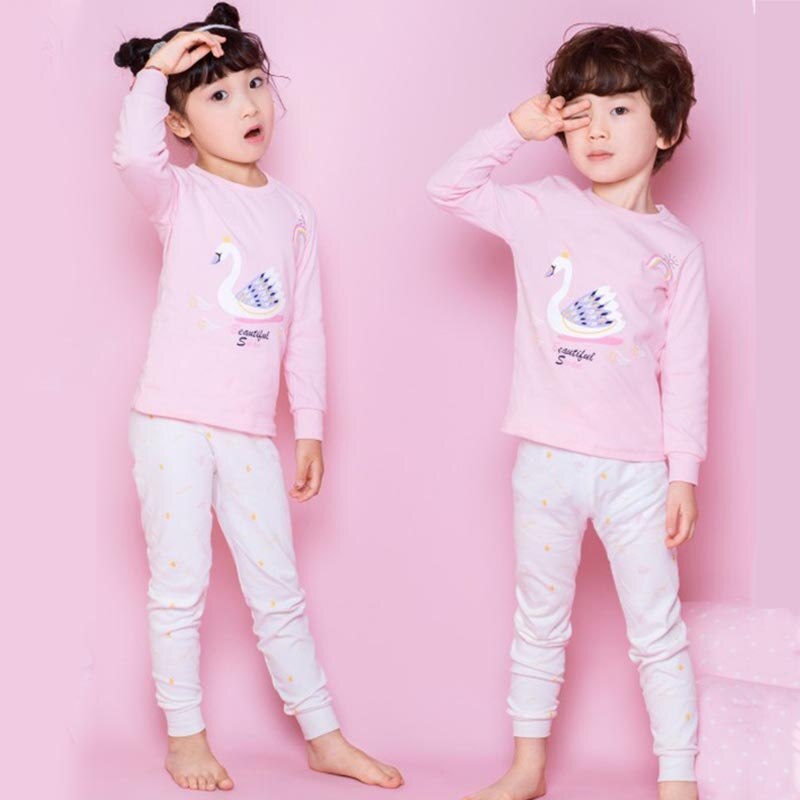 Pijamas para niños ropa de dormir para niños 2 piezas de manga larga de dibujos animados para niños ropa de dormir para bebés pijamas de algodón de primavera para niños