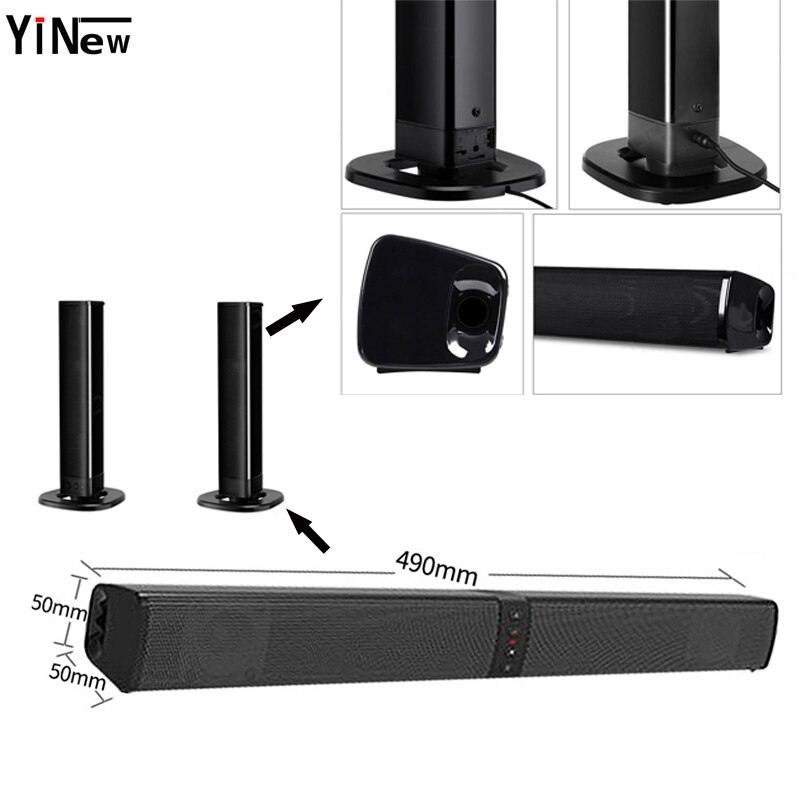 20W TV sound bar box Portable Bluetooth Speaker Wireless home theater system 3D HIFi Stereo Soundbar PC FM radio woofer Computer