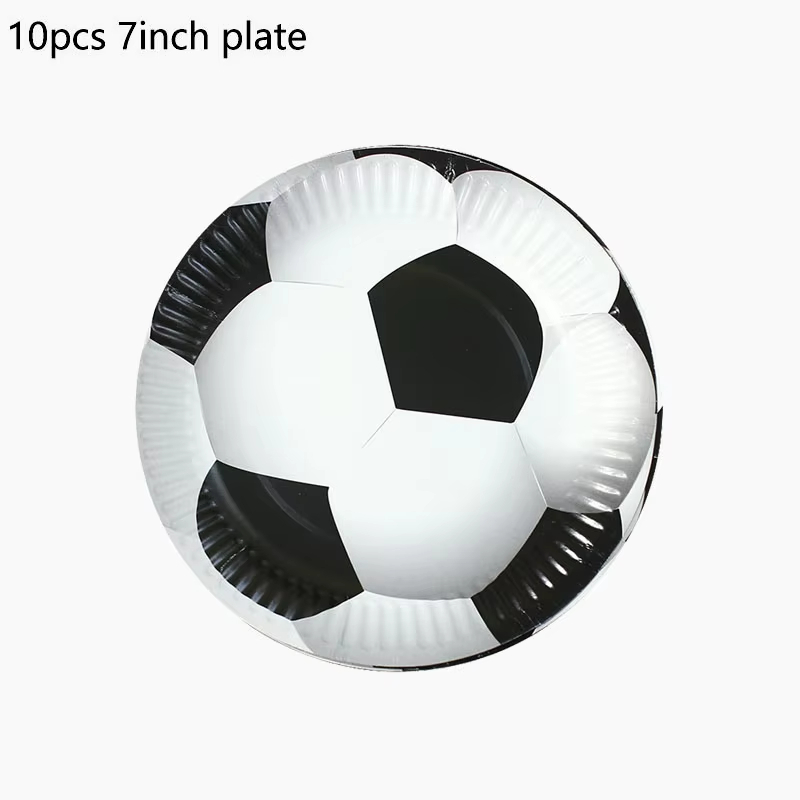 Voetbal Verjaardag Wegwerpservies Voetbal Papieren Borden Kopjes Servetten Tafelkleed Banner Sport Voetbal Thema Feestdecoratie: Licht Groen