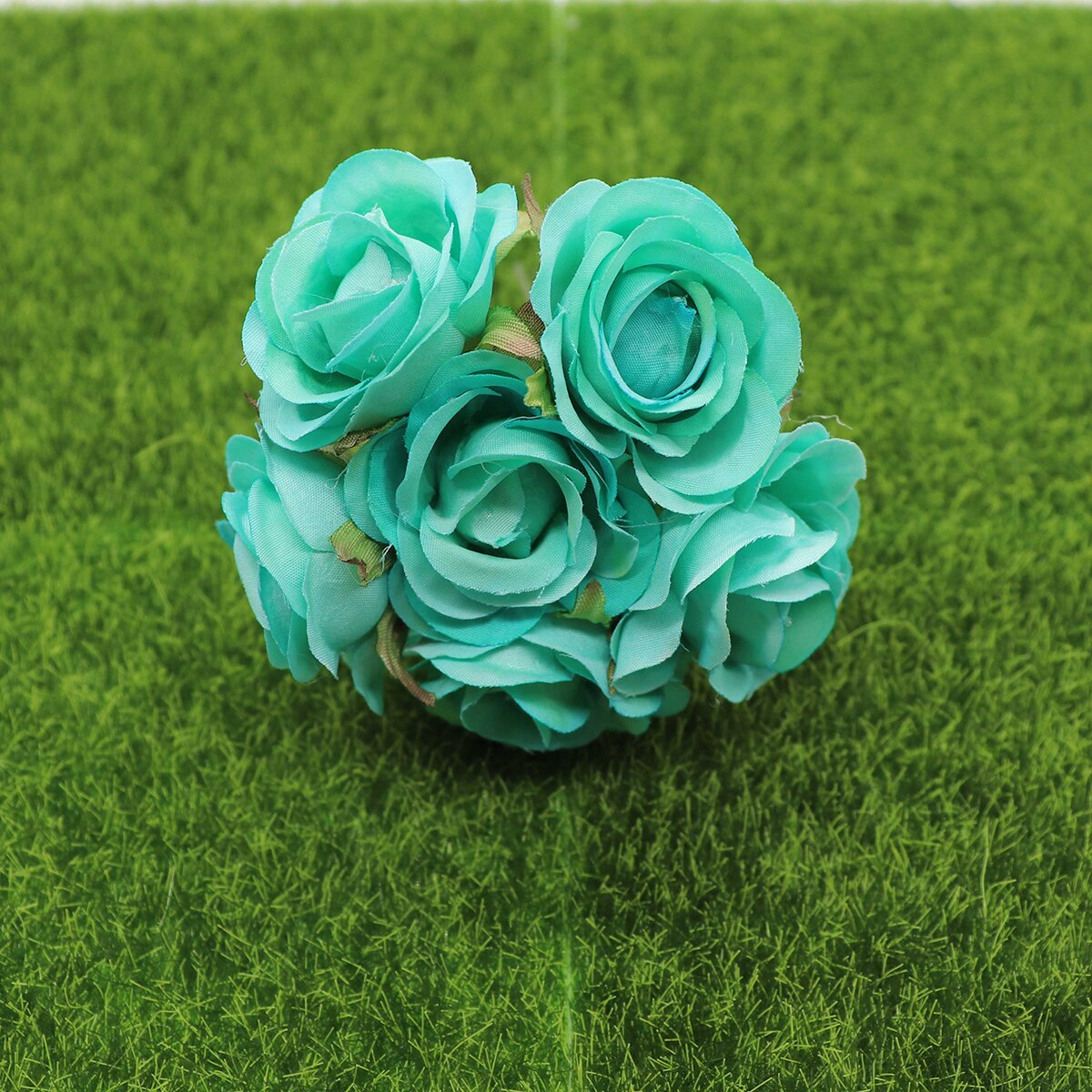 6 stuks kunstbloemen zijden roos boeket bruiloft home party decoratie DIY bloem muur plakboek geschenkdoos ambachten: 1