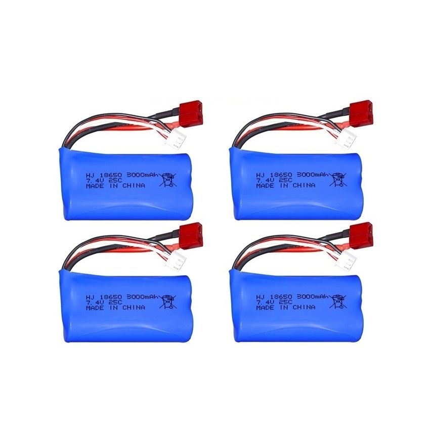 Batterie Pour Wltoys 144001 A959-B A969-B A979-B K929-B 12428 12423 10428 RC Voiture Pièces De Rechange 18650 2S 7.4V 3000mah lipo Batterie: vert clair