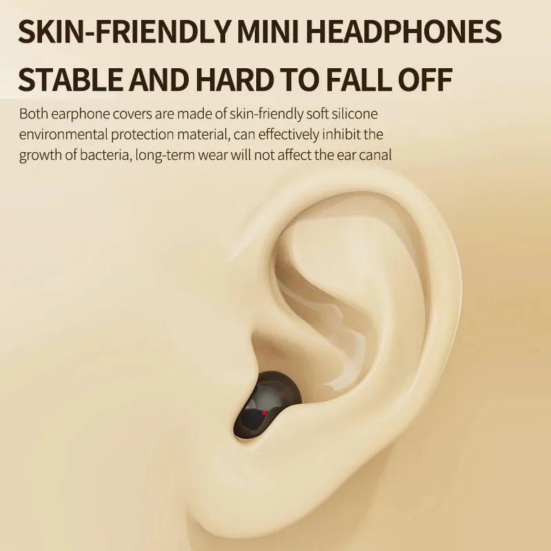 MINI13-N Ultra Small Mini Invisible Wireless Bluetooth Earphones In Ear Sleep Earbuds Noise Reduction Game Call Headphones