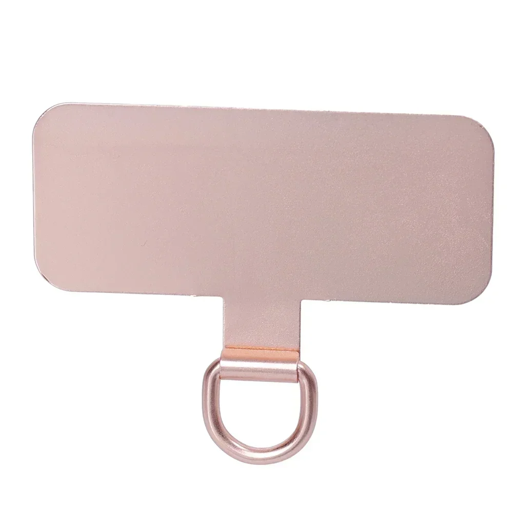 Metal Phone Tether Tab with Anti-Scratch Film Universal Mobile Phone Lanyard Gasket Replacement Stainless Steel Phone Patch Pads: Yellow / Gold